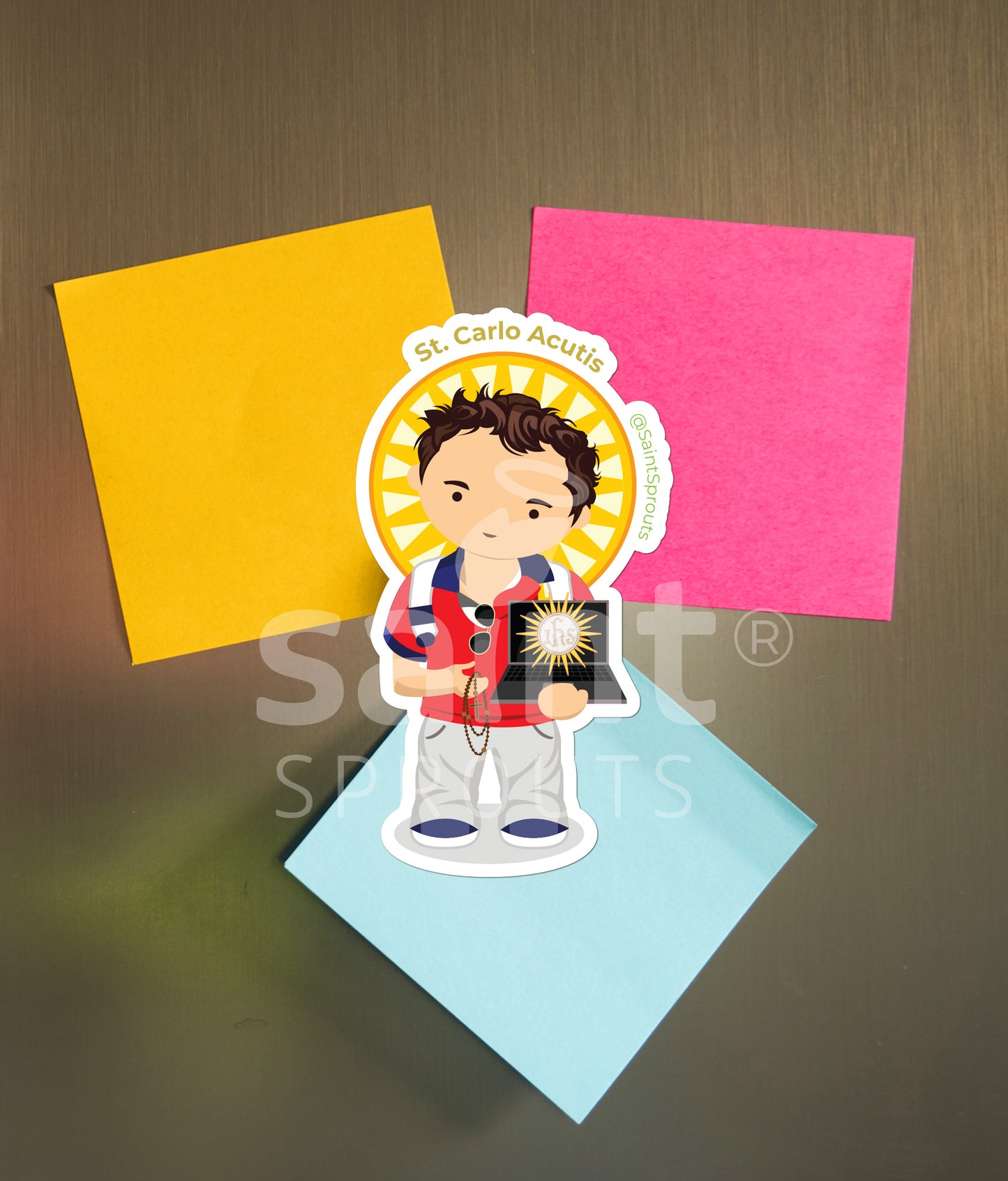 St. Carlo Acutis Catholic Magnet – Patron of Tech Enthusiasts & Youth