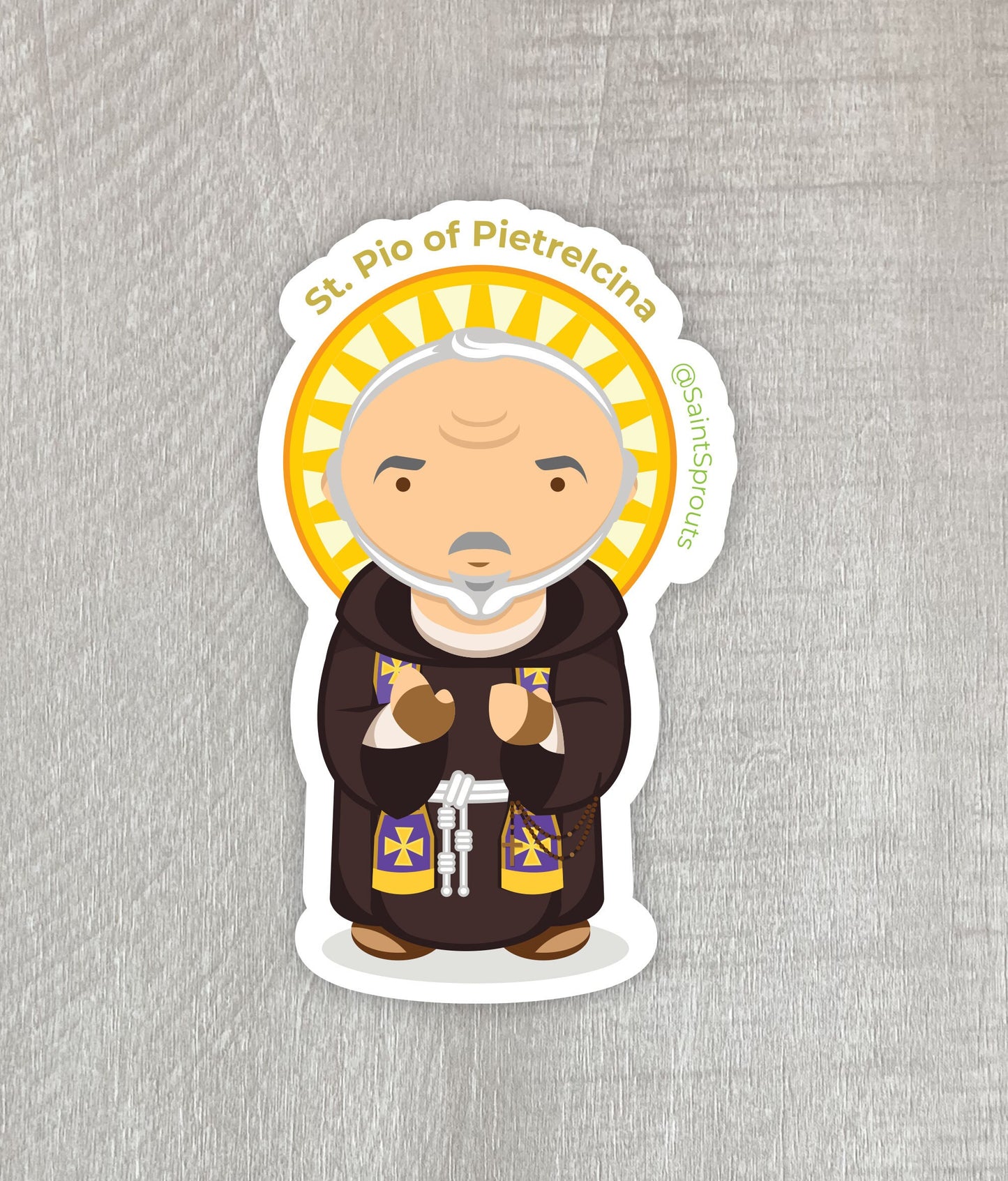 St. Pio of Pietrelcina Catholic Magnet – Patron of Stress Relief, Confessors, and Spiritual Healing