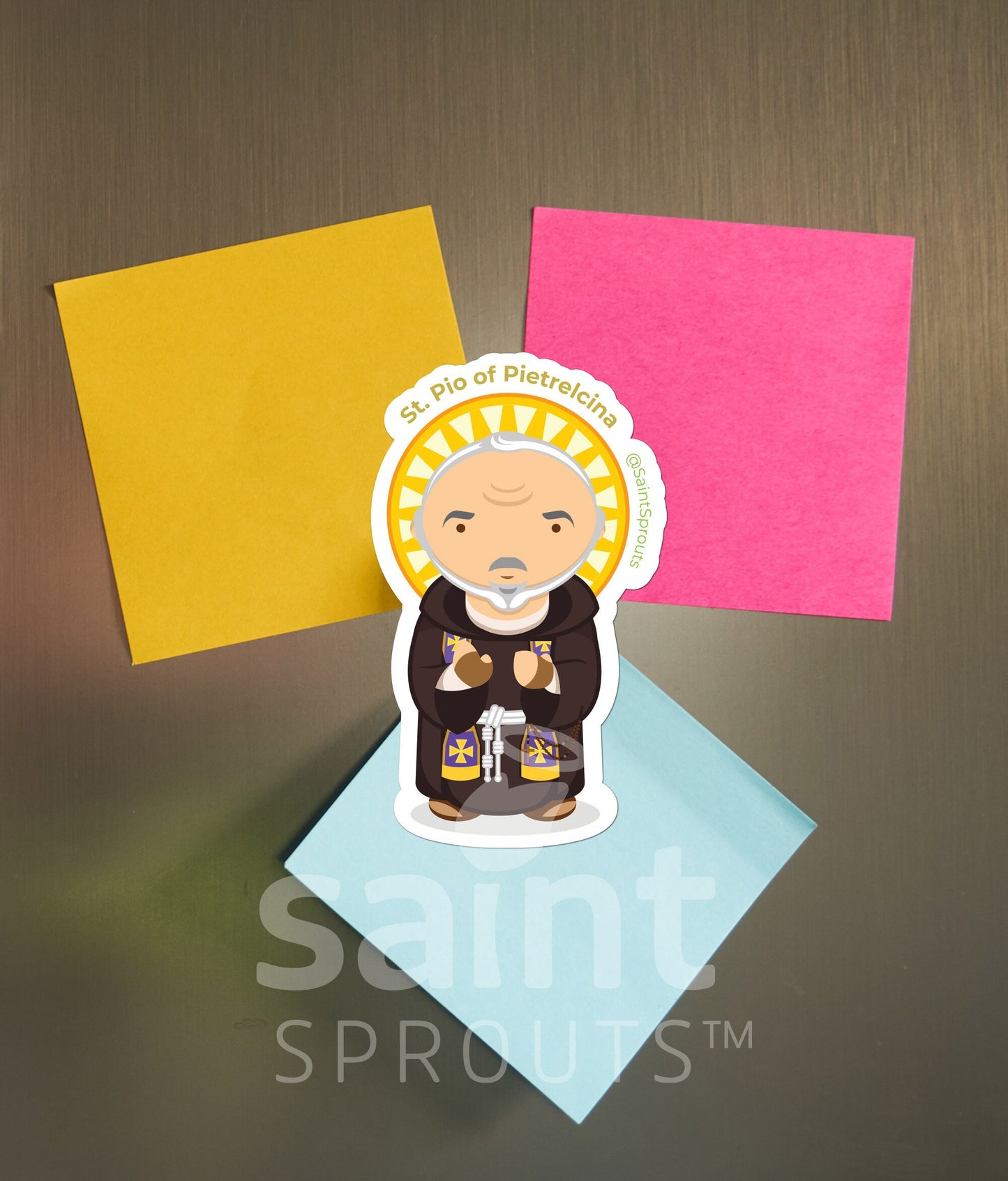 St. Pio of Pietrelcina Catholic Magnet – Patron of Stress Relief, Confessors, and Spiritual Healing