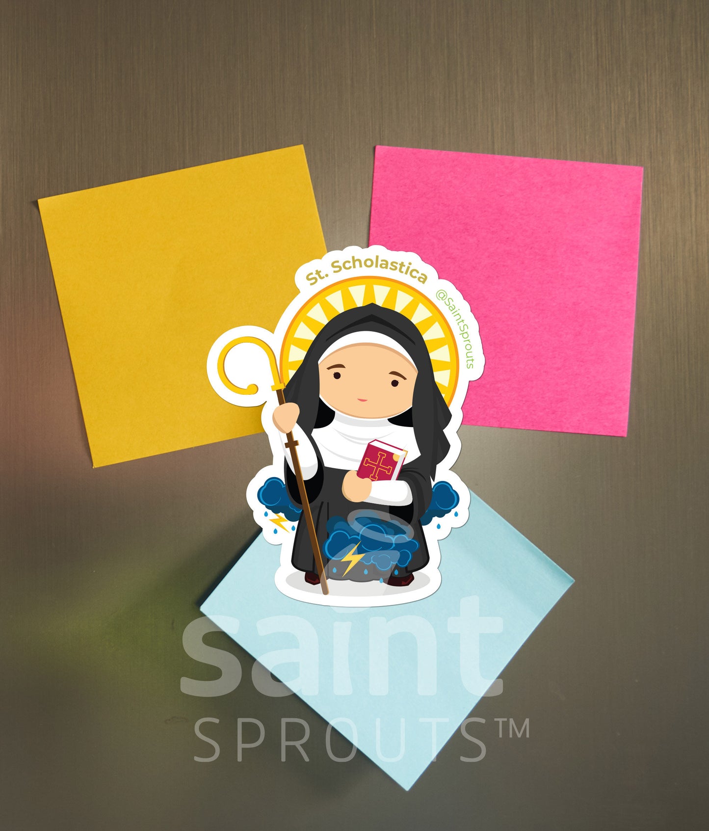 St. Scholastica Catholic Magnet – Patron of Benedictine Sisters and Protection Against Storms