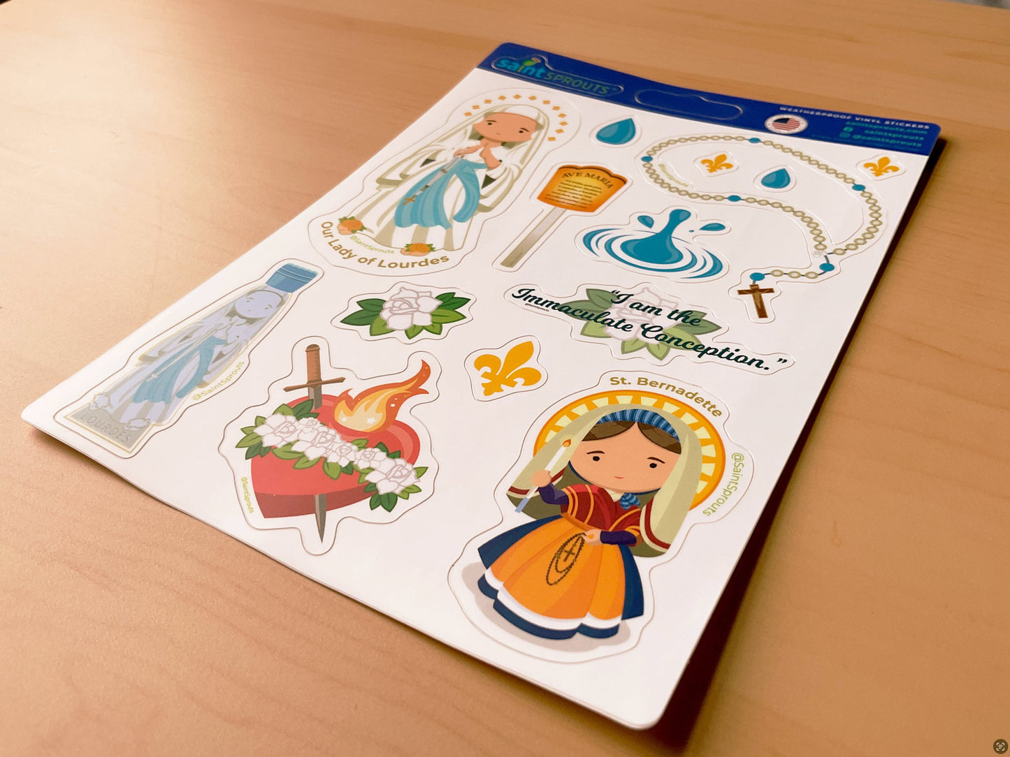Our Lady of Lourdes Sticker Sheet / St. Bernadette Sticker