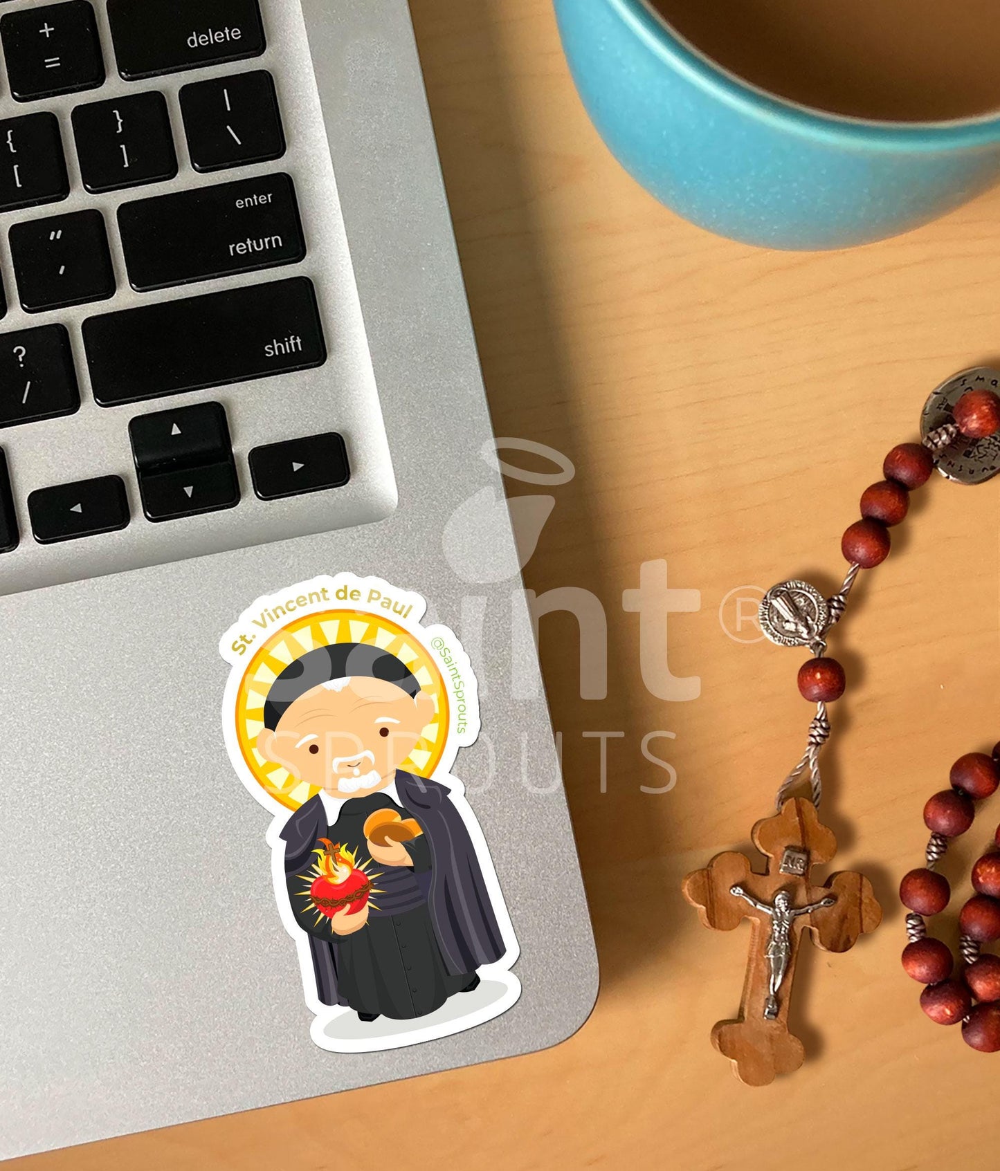 St. Vincent de Paul Catholic Sticker – Patron of Volunteers & Charities