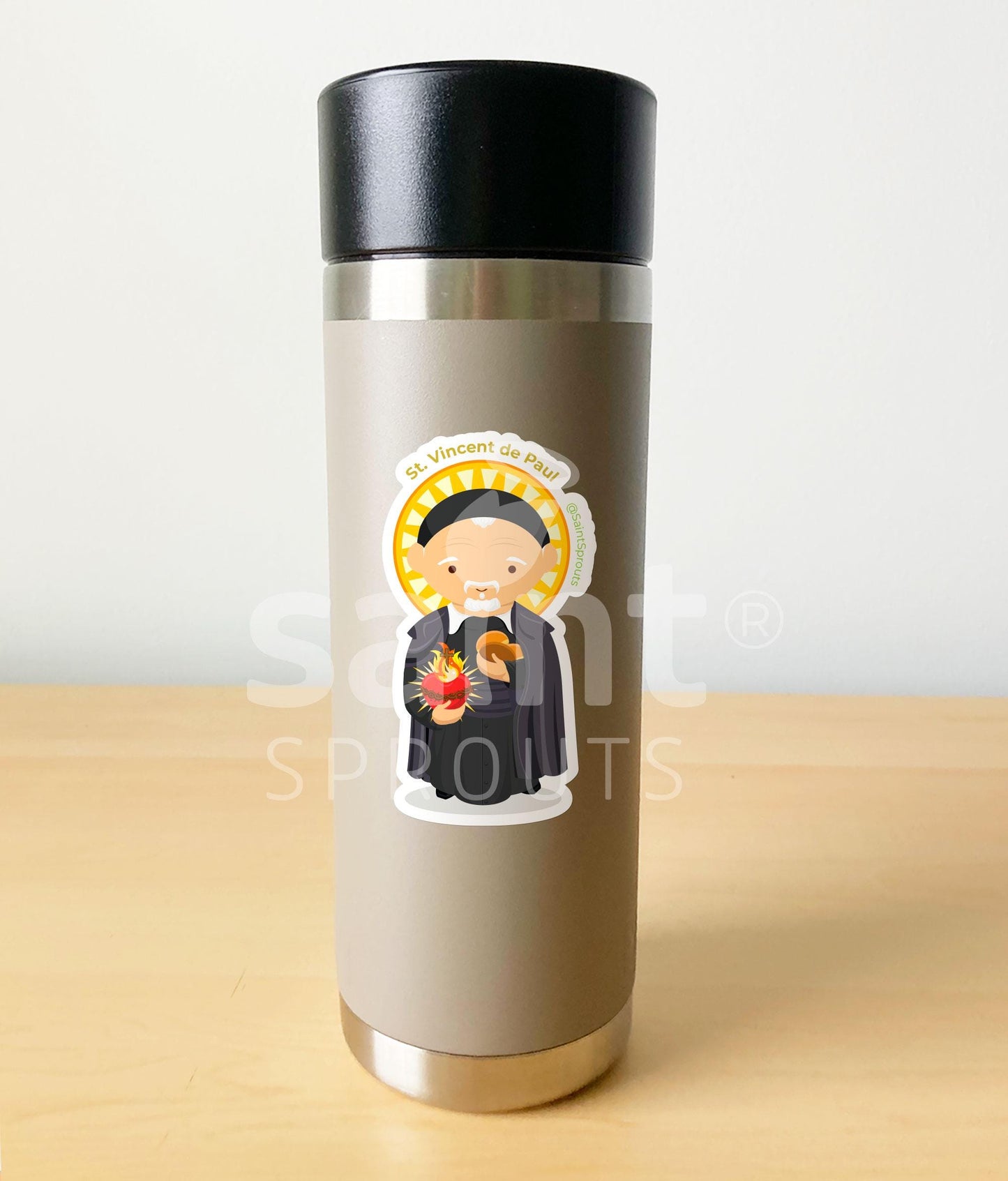 St. Vincent de Paul Catholic Sticker – Patron of Volunteers & Charities