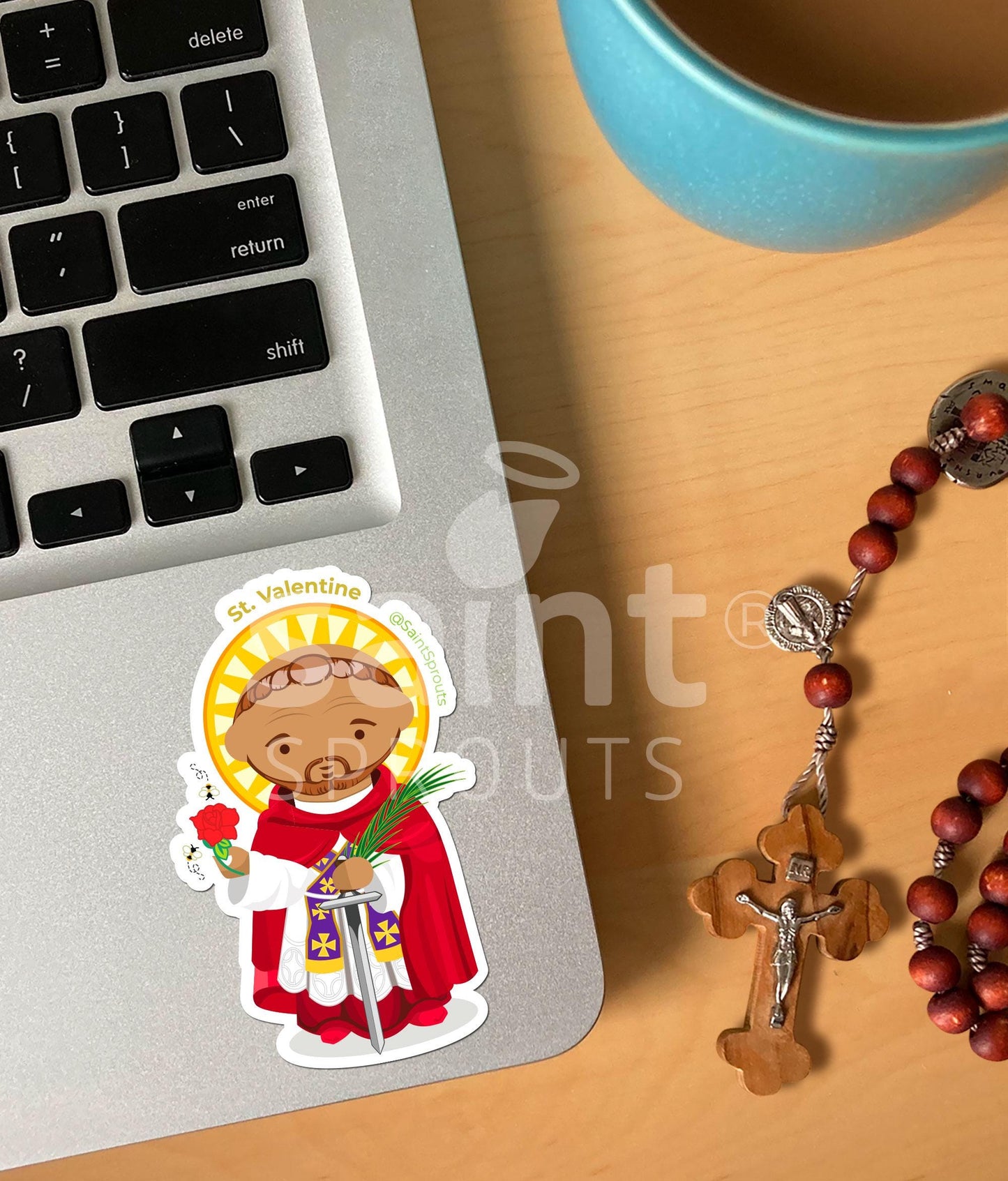 St. Valentine Catholic Sticker – Patron of Love and Christian Marriage