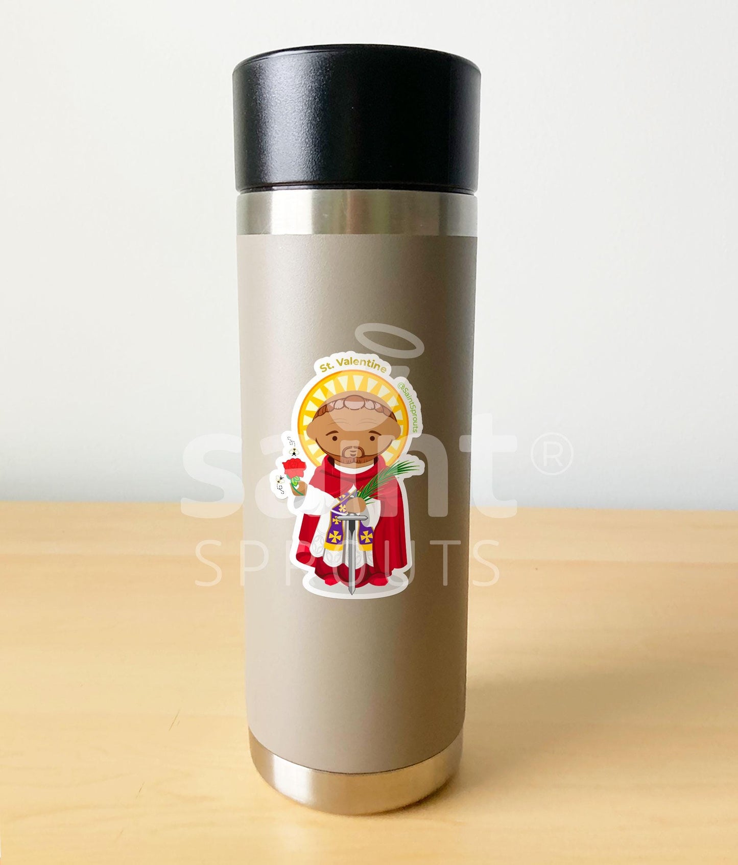 St. Valentine Catholic Sticker – Patron of Love and Christian Marriage