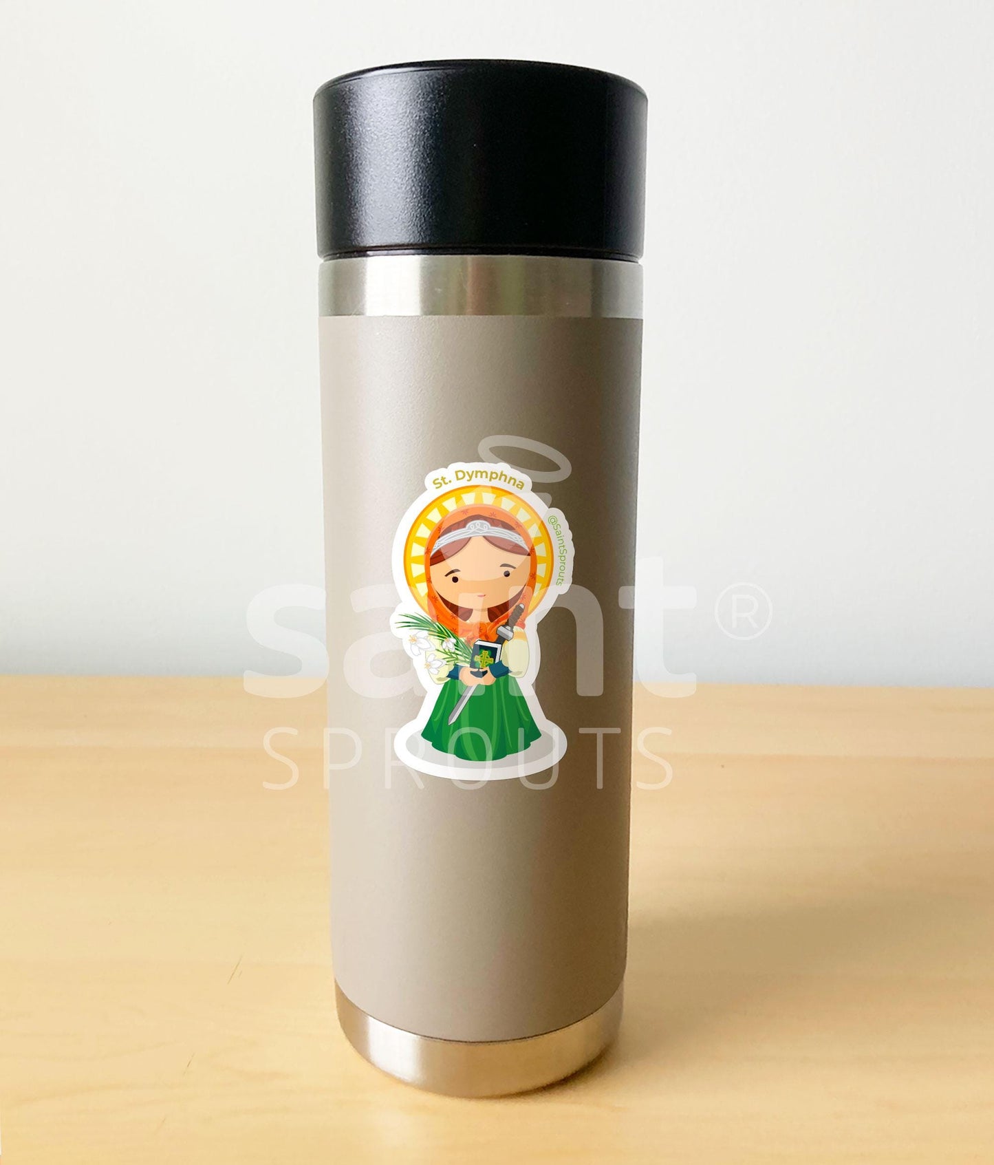 St. Dymphna Catholic Sticker – Patron of Mental Health and Healing