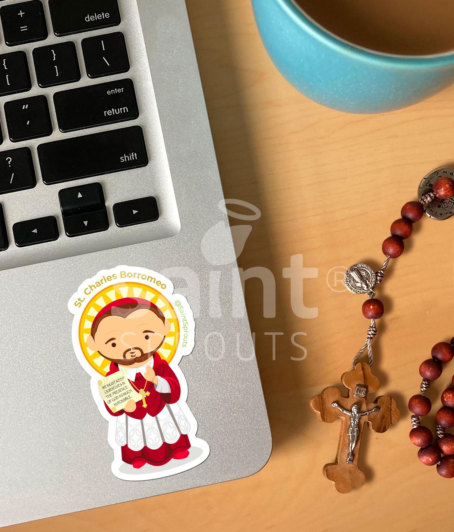 St. Charles Borromeo Catholic Sticker – Patron of Clergy Formation and Spiritual Leadership