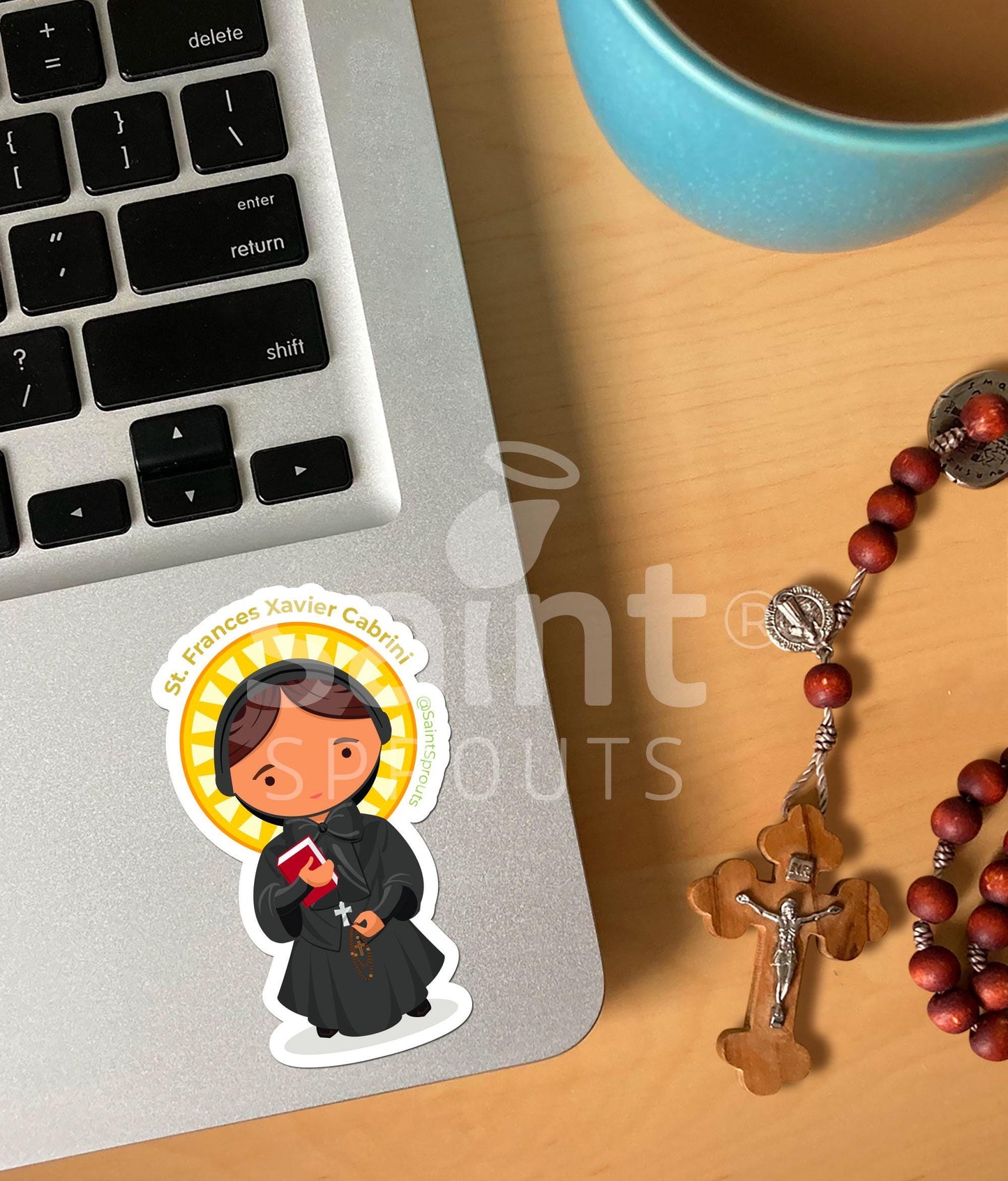 St. Frances Xavier Cabrini Catholic Sticker – Patron of Immigrants and Hospital Administrators