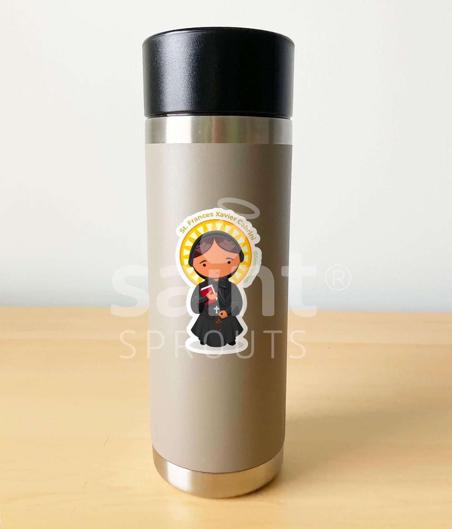 St. Frances Xavier Cabrini Catholic Sticker – Patron of Immigrants and Hospital Administrators