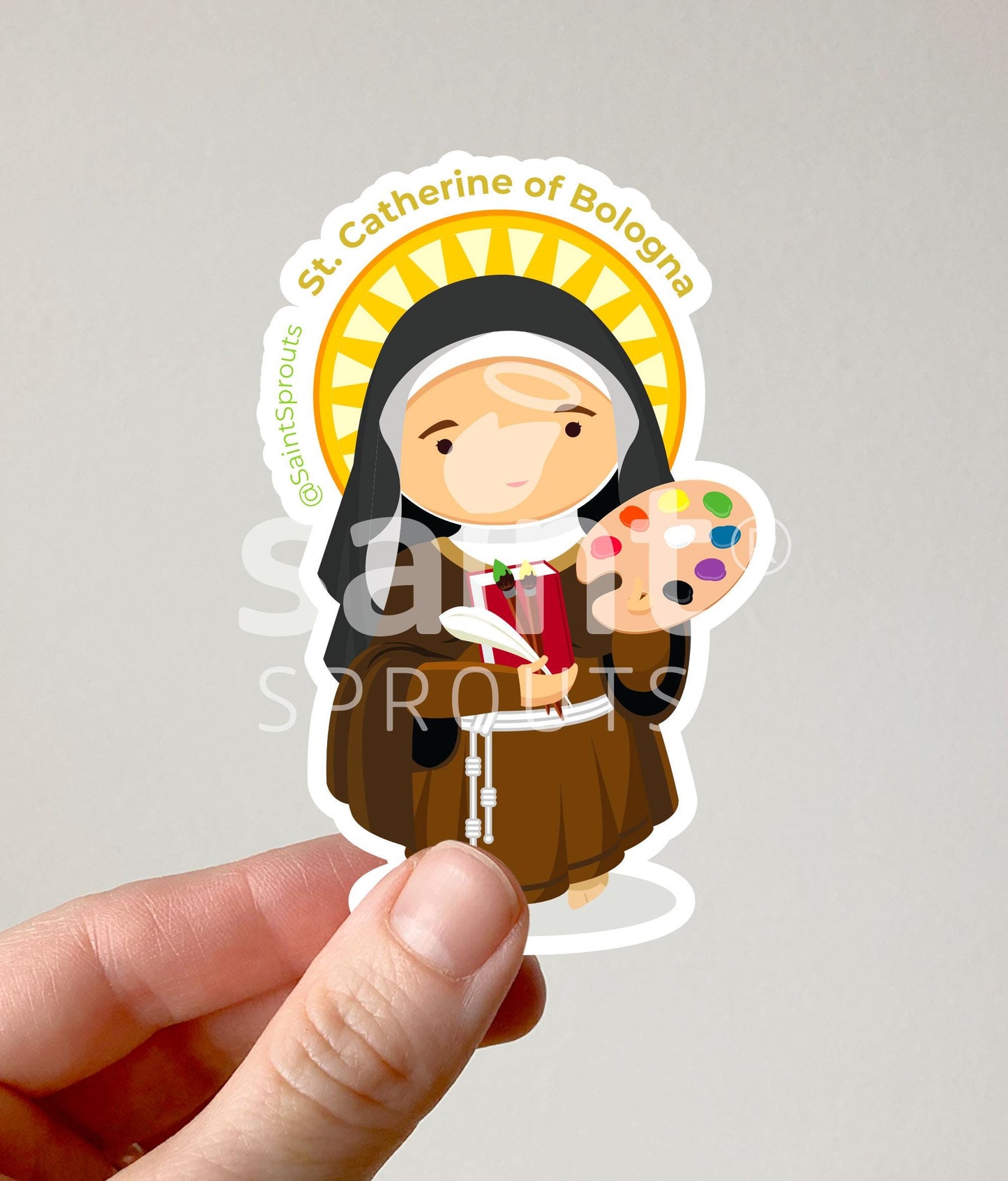 St. Catherine of Bologna Catholic Magnet – Patron Saint for Artists & Creatives