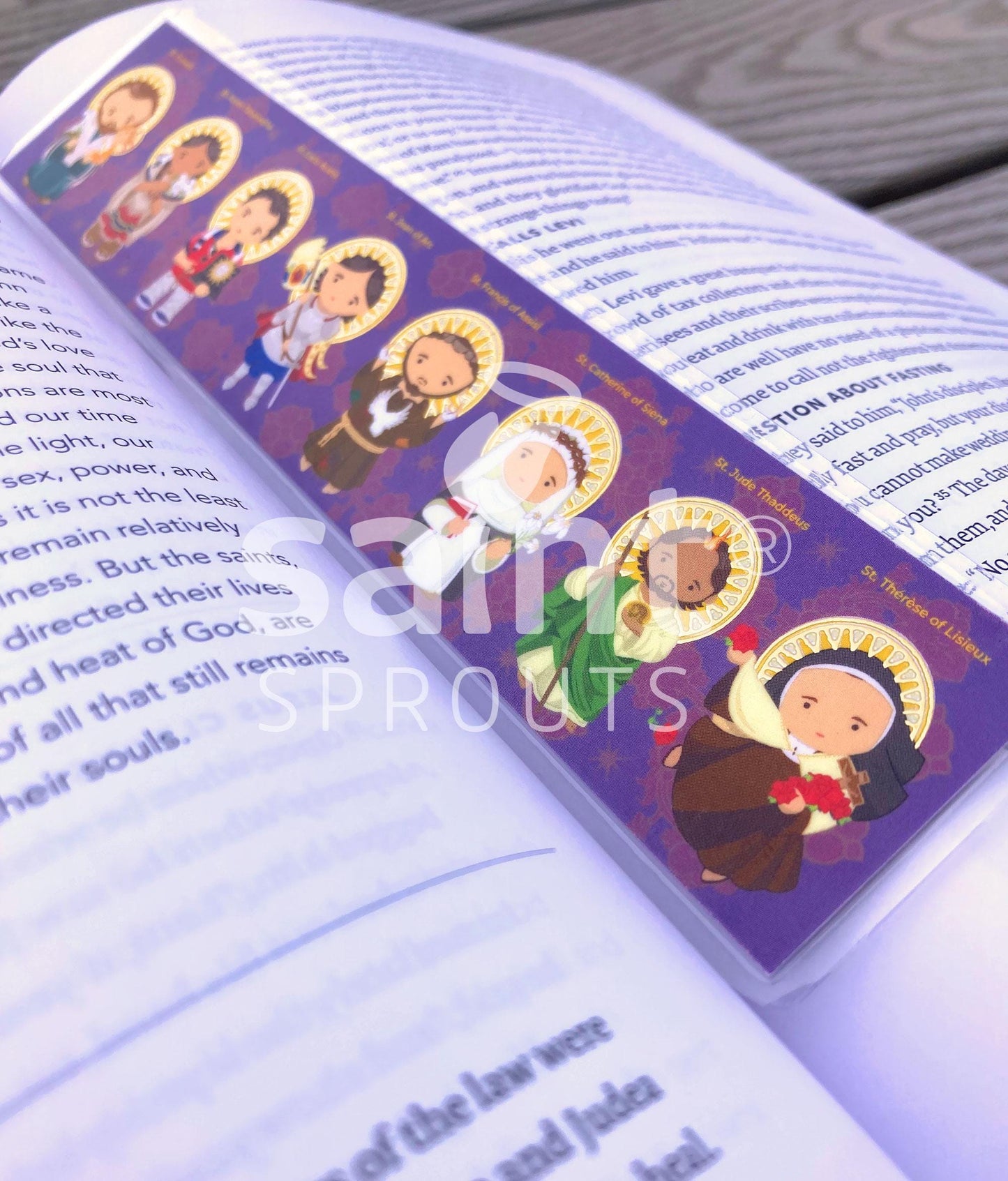 Catholic Saints Bookmark - Featuring 8 Saints
