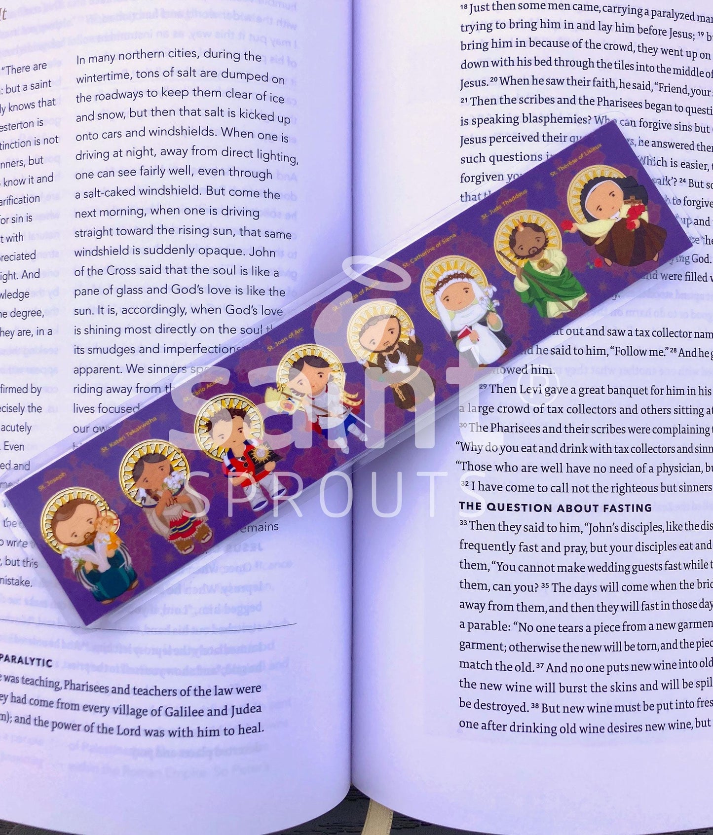 Catholic Saints Bookmark - Featuring 8 Saints
