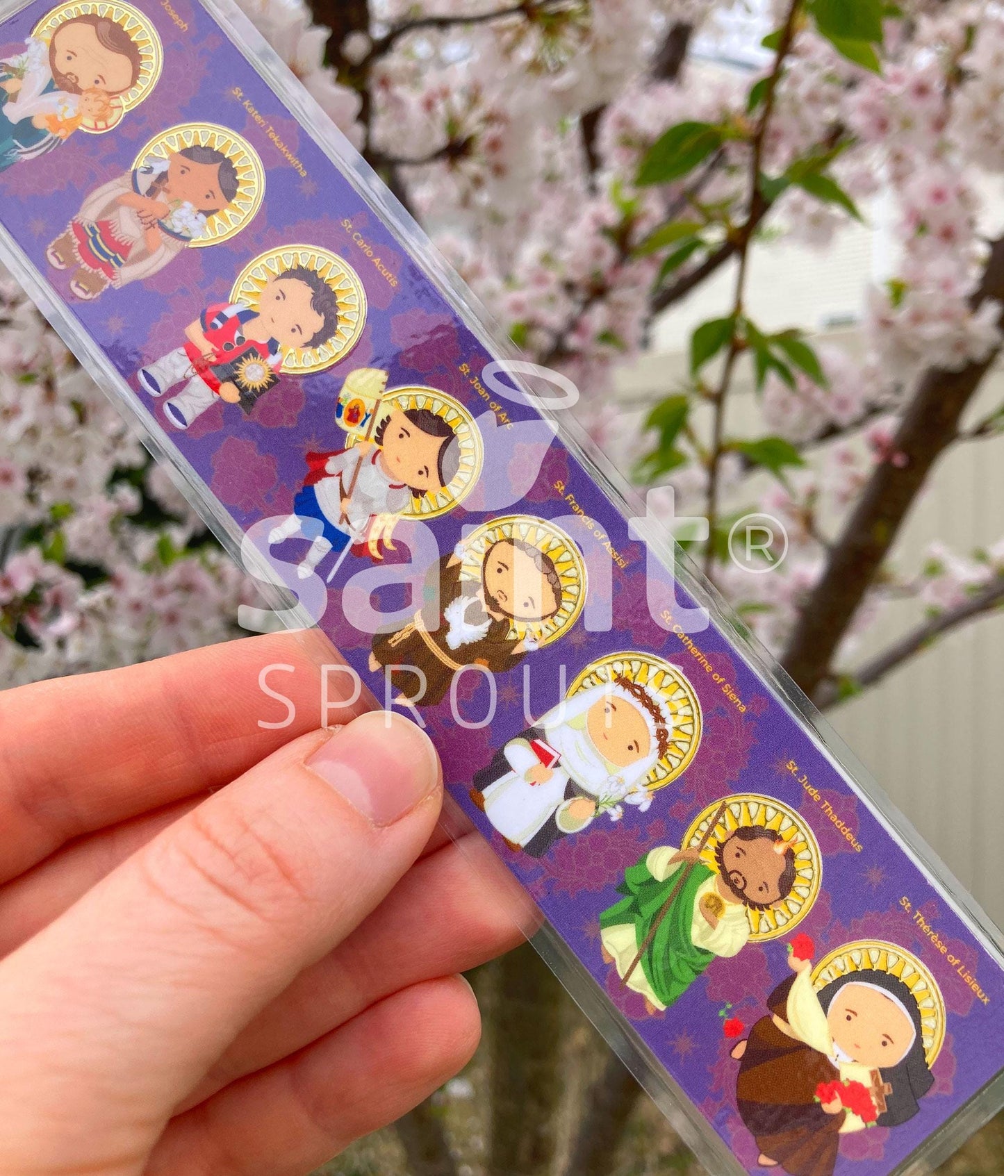 Catholic Saints Bookmark - Featuring 8 Saints