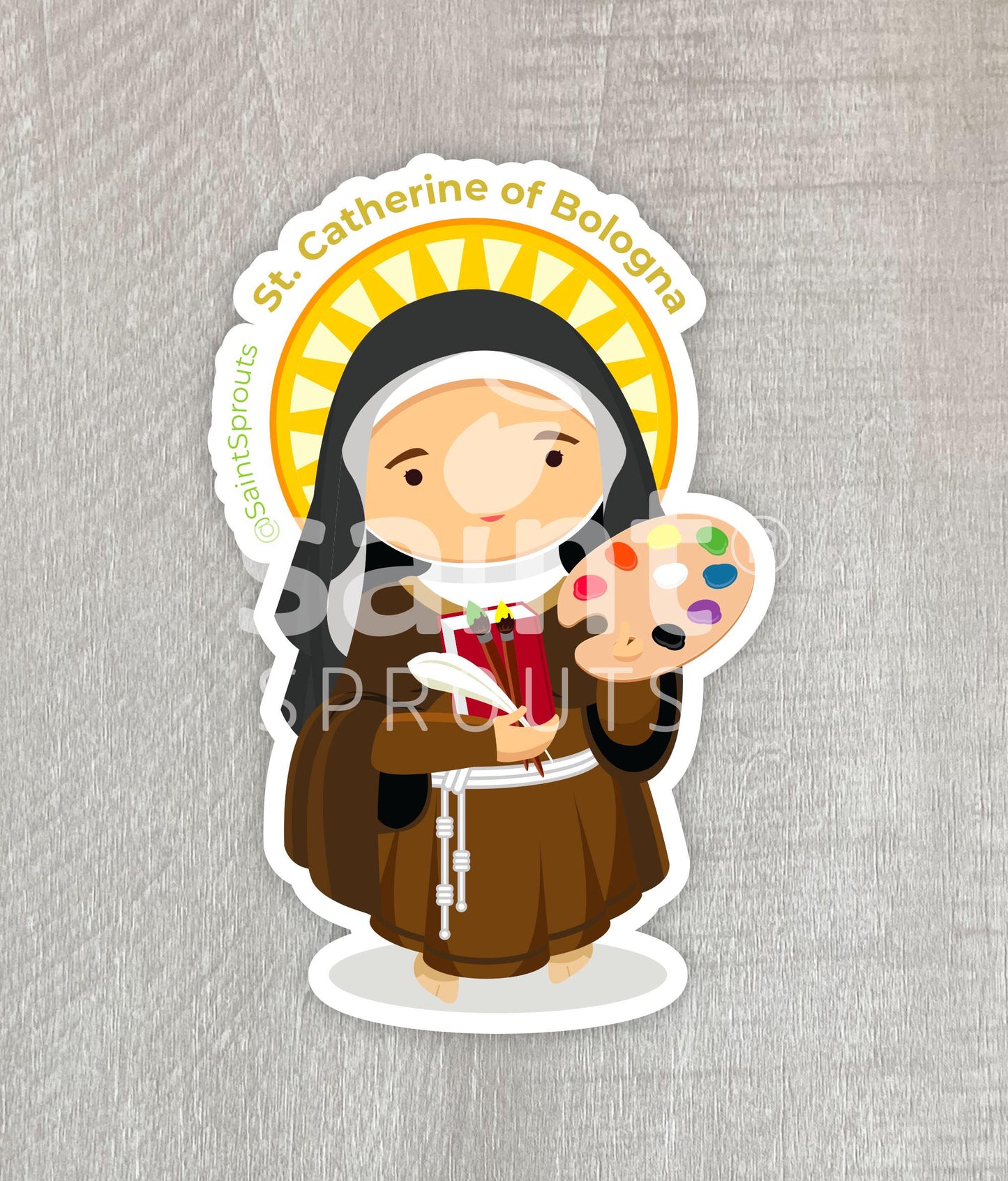 St. Catherine of Bologna Catholic Magnet – Patron Saint for Artists & Creatives