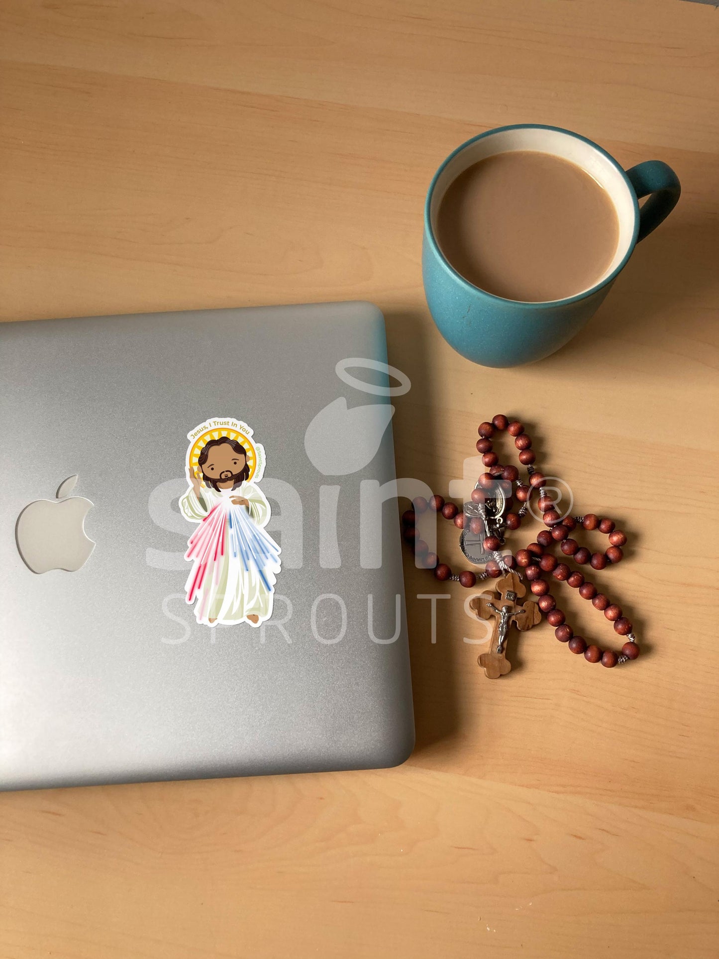 Divine Mercy of Jesus Sticker – "Jesus, I Trust in You"