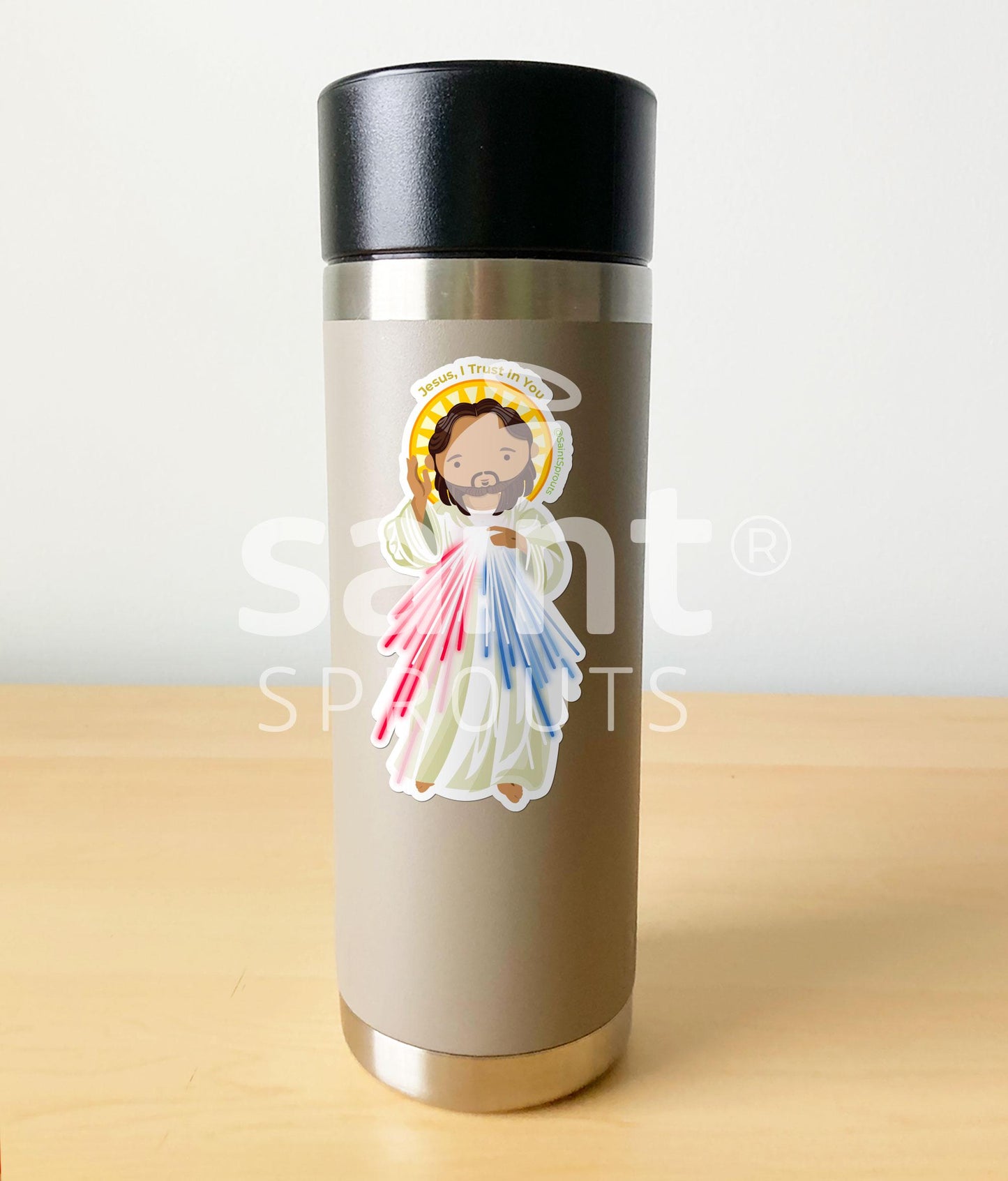 Divine Mercy of Jesus Sticker – "Jesus, I Trust in You"