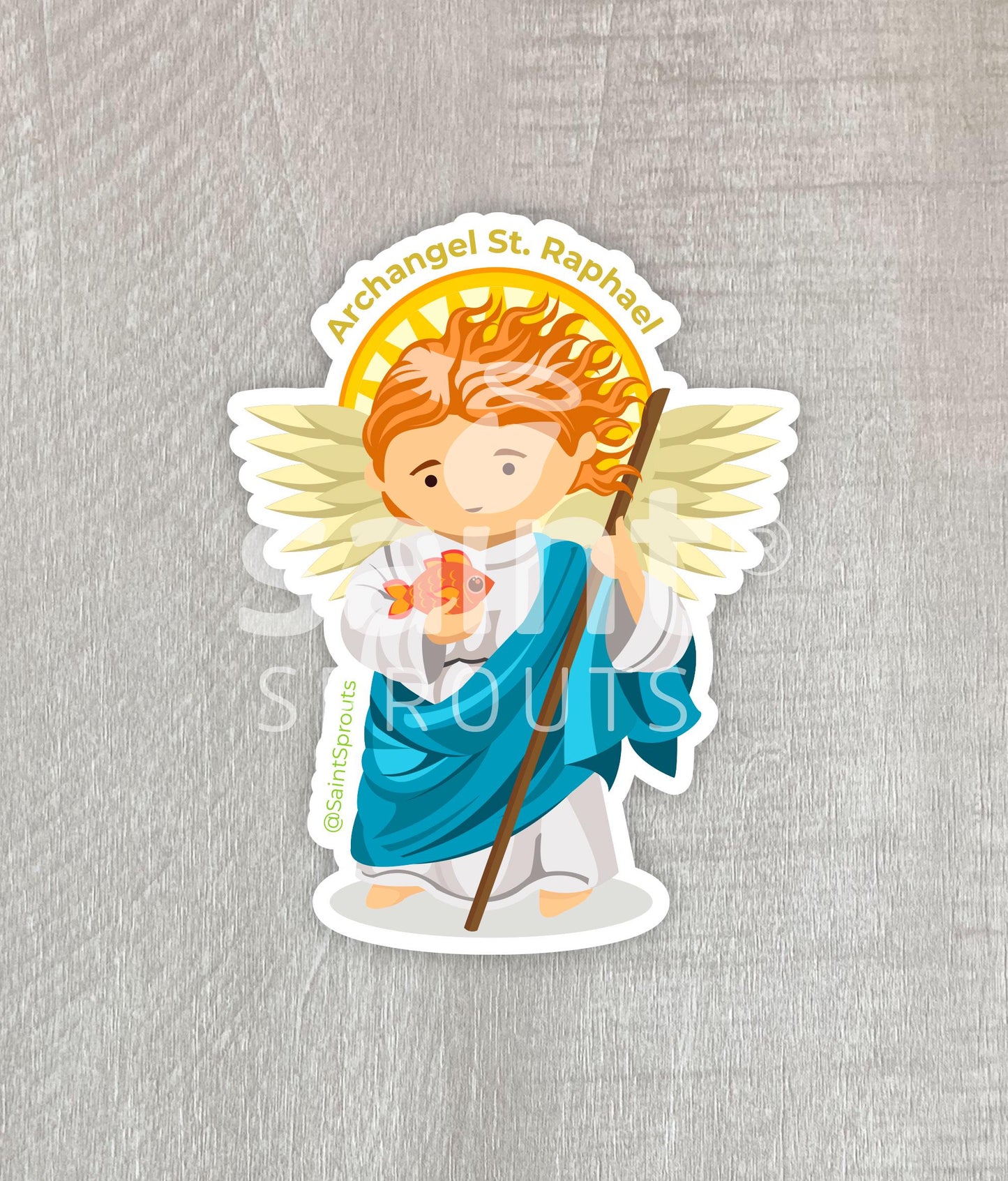 St. Raphael the Archangel Catholic Sticker – Divine Healer and Guide