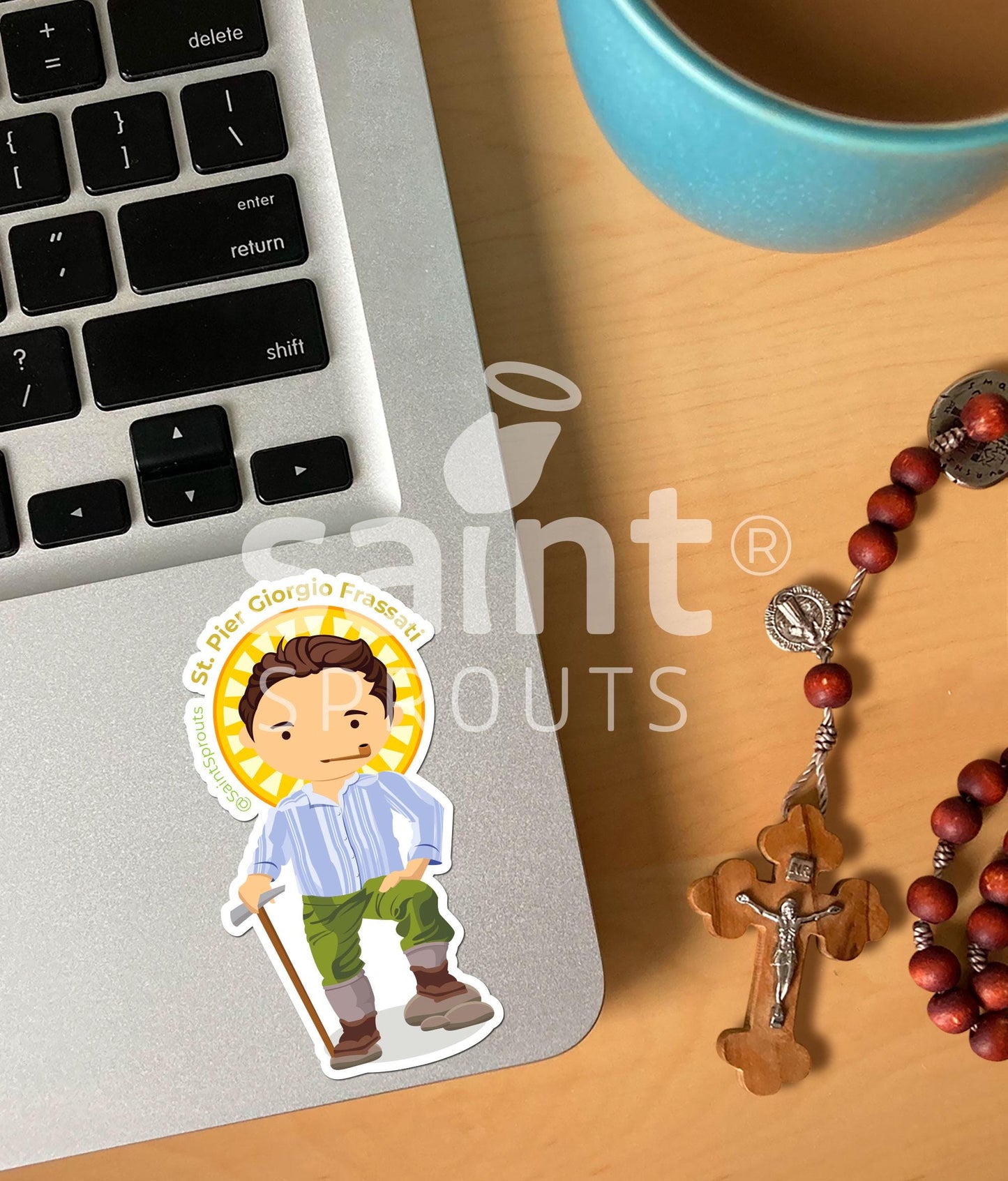 St. Pier Giorgio Frassati Catholic Sticker – “Verso l’Alto” Inspiration for Youth