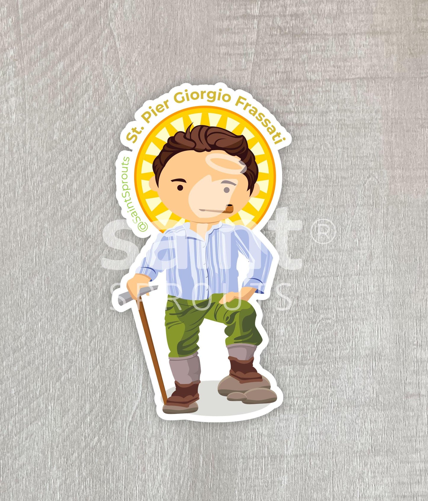 St. Pier Giorgio Frassati Catholic Sticker – “Verso l’Alto” Inspiration for Youth