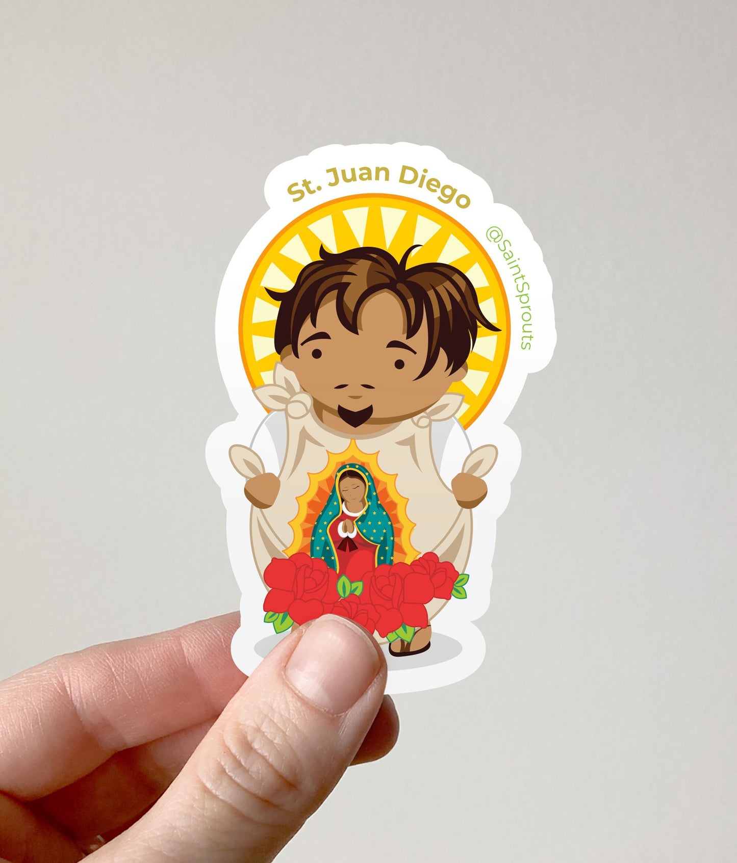 St. Juan Diego Catholic Sticker – Patron of Indigenous Peoples of the Americas