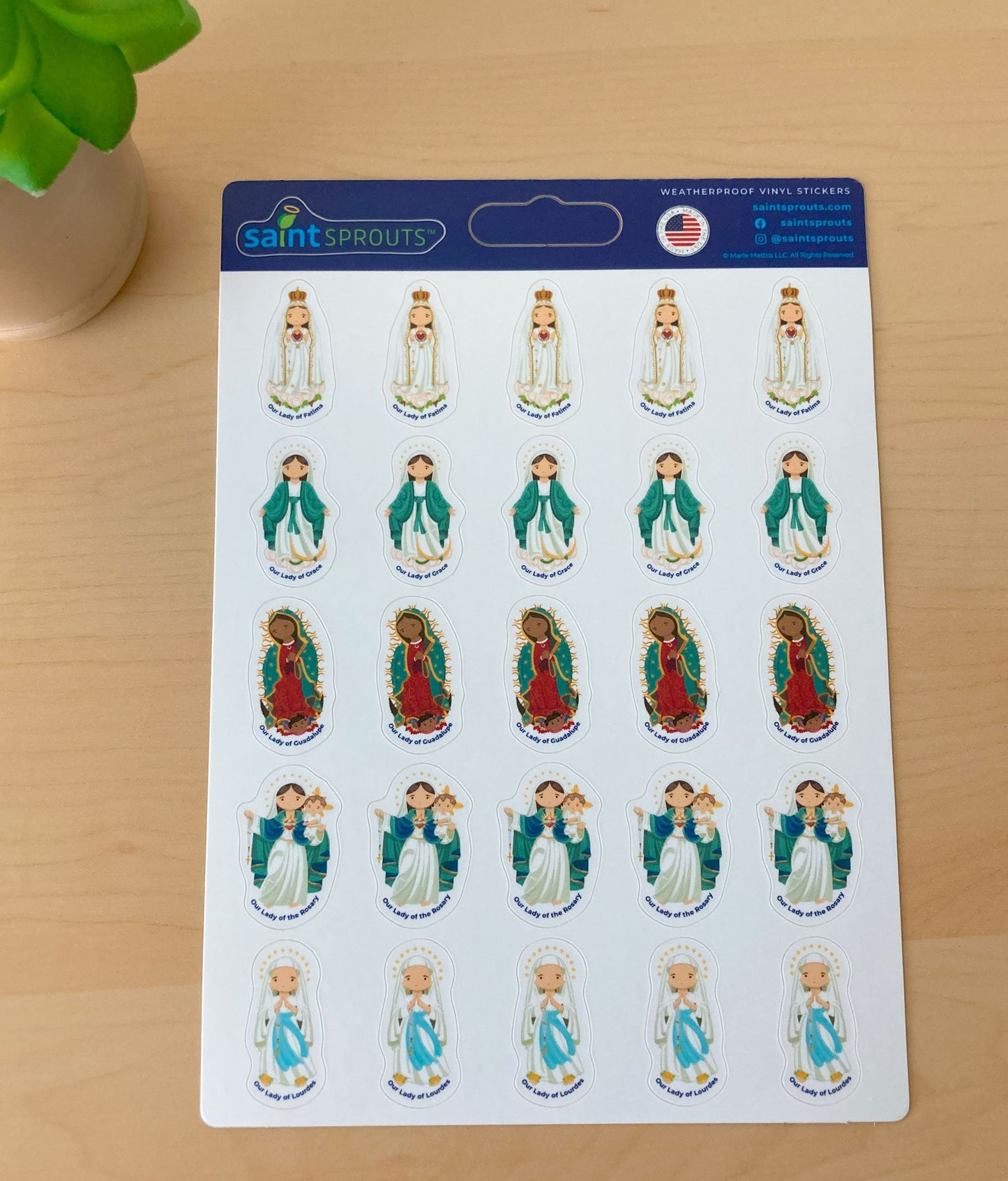 Mary Bullet Journal Sticker Sheet