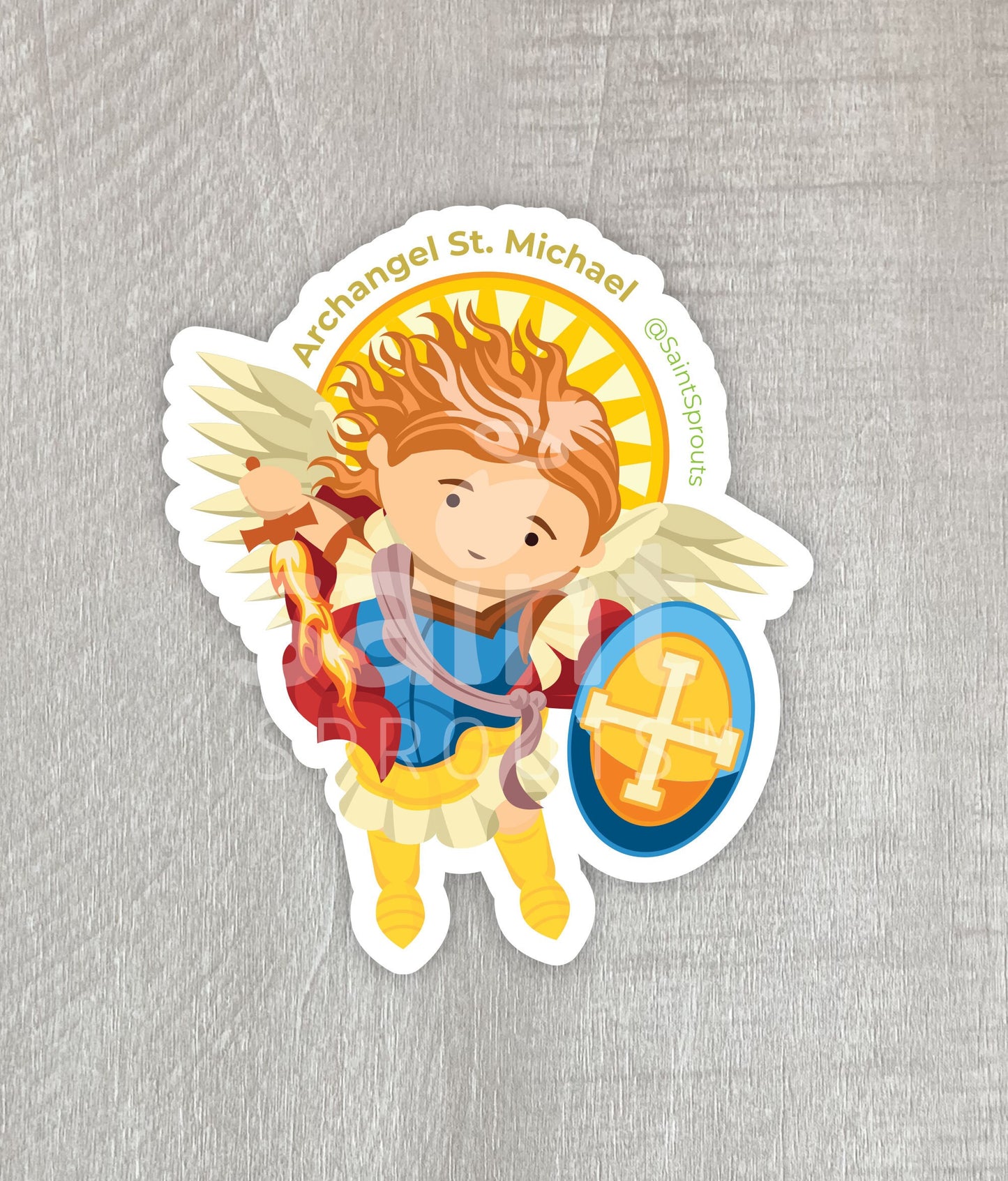 St. Michael the Archangel Catholic Sticker – Patron of Police Officers and Military Personnel