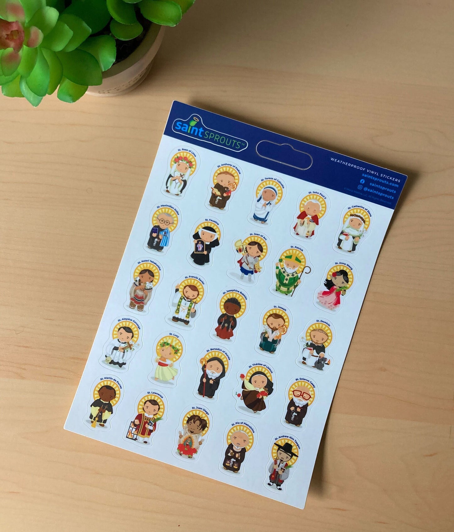All Saints Sticker Sheet / Bullet Journal Saint Sticker Sheet: Version 1