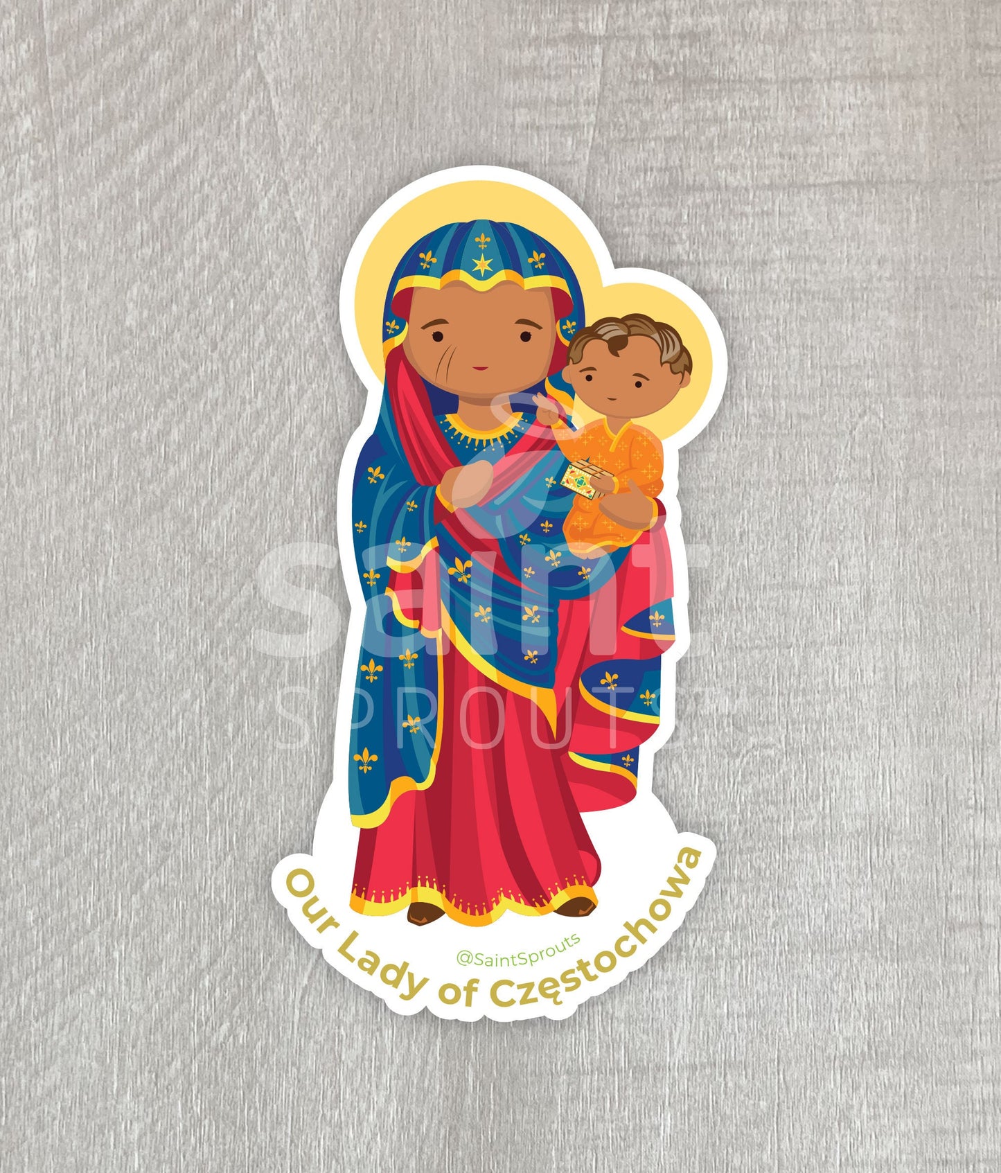 Our Lady of Czestochowa Sticker / Black Madonna Sticker