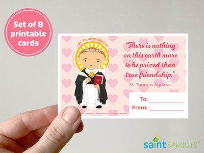 Catholic Valentine's Day Cards Digital Download - Set of 8