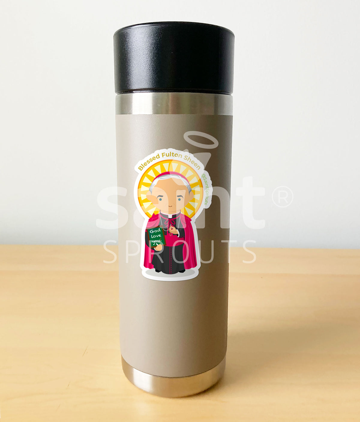 Blessed Fulton J. Sheen Catholic Sticker – Patron of Media, Evangelists, and Converts