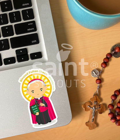 Blessed Fulton J. Sheen Catholic Sticker – Patron of Media, Evangelists, and Converts