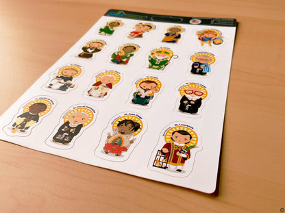 Male Saint Sticker Sheet / Boys Saints