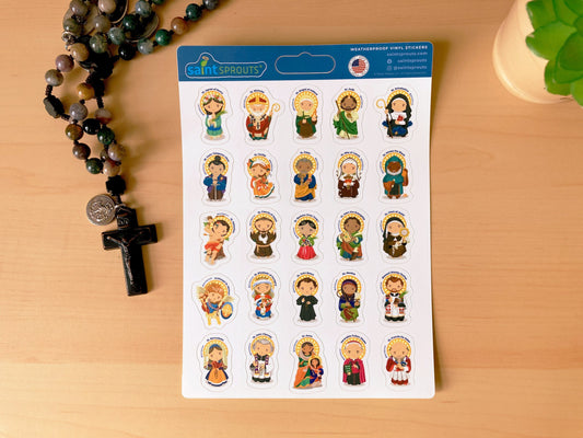 All Saints Sticker Sheet / Bullet Journal Saint Sticker Sheet: Version 2