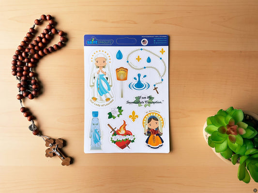 Our Lady of Lourdes Sticker Sheet / St. Bernadette Sticker