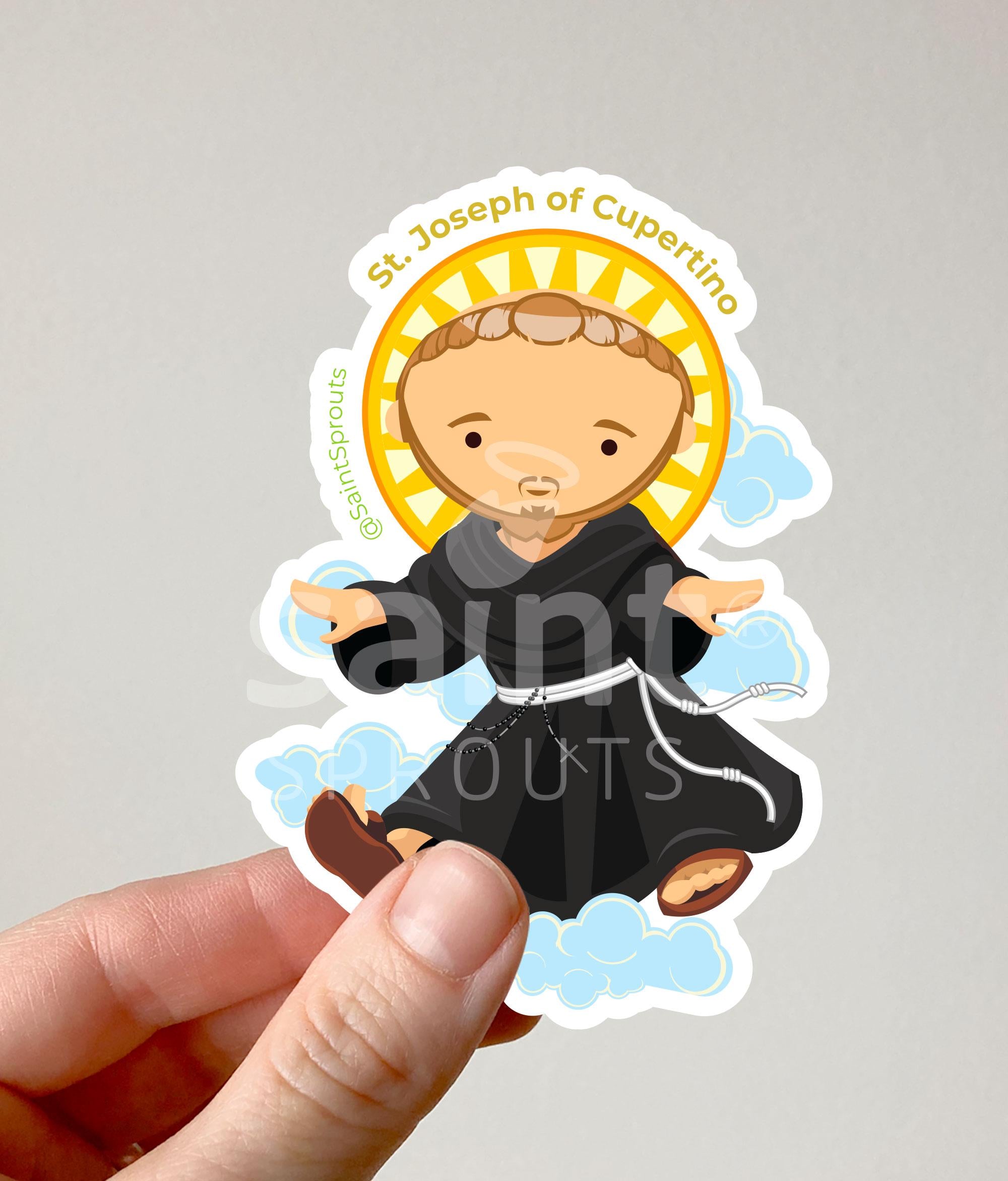 Stephen Joseph Sticker St. Joseph of Cupertino Catholic Sticker – Patron Saint of Students, E ...