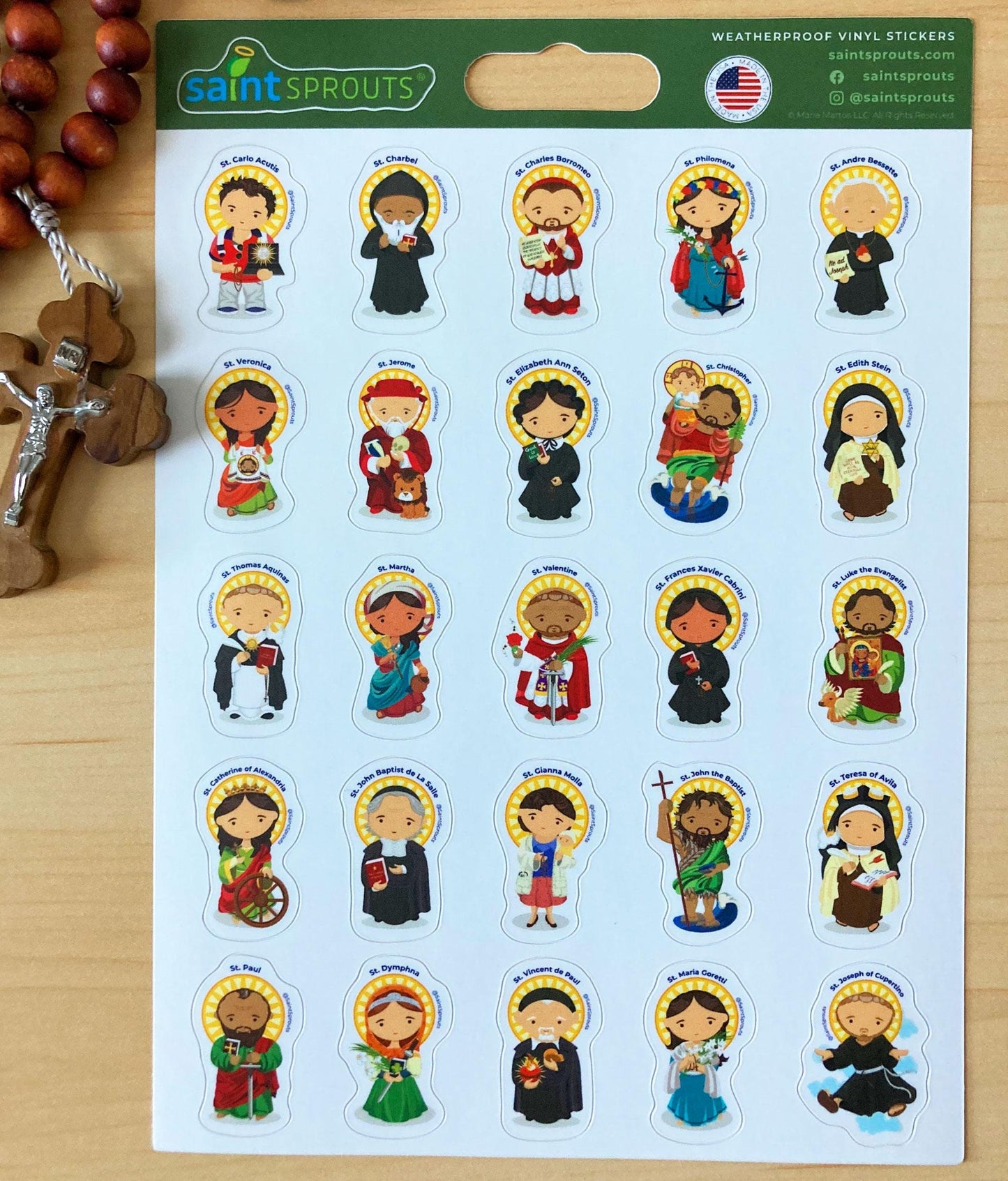 All Saints Sticker Sheet / Bullet Journal Saint Sticker Sheet: Version 3