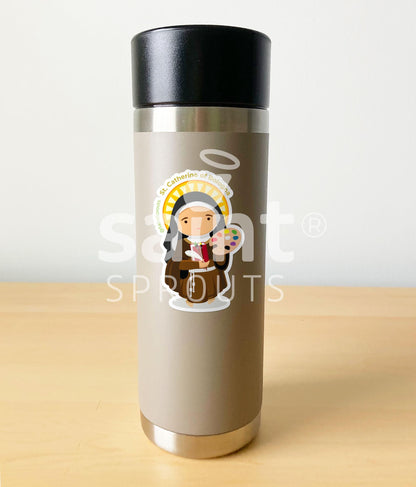 St. Catherine of Bologna Catholic Sticker – Patron Saint for Artists & Creatives