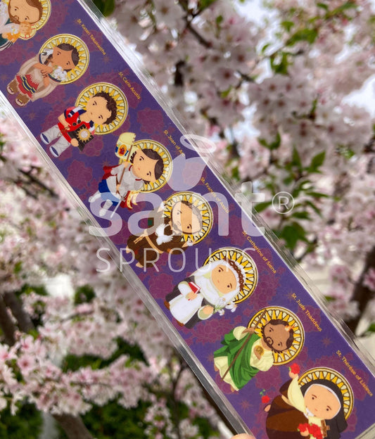 Catholic Saints Bookmark - Featuring 8 Saints