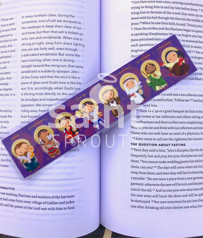 Catholic Saints Bookmark - Featuring 8 Saints