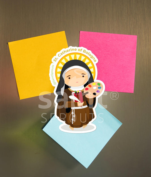 St. Catherine of Bologna Catholic Magnet – Patron Saint for Artists & Creatives