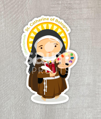 St. Catherine of Bologna Catholic Magnet – Patron Saint for Artists & Creatives