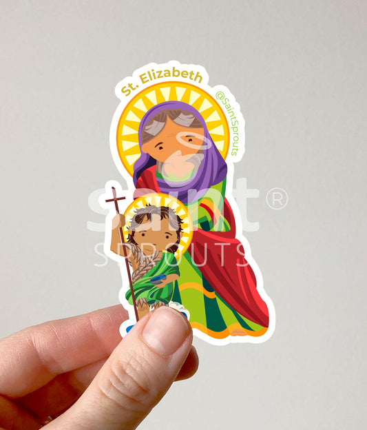 St. Elizabeth Catholic Sticker – Mother of John the Baptist & Example of Trust in God's Promises