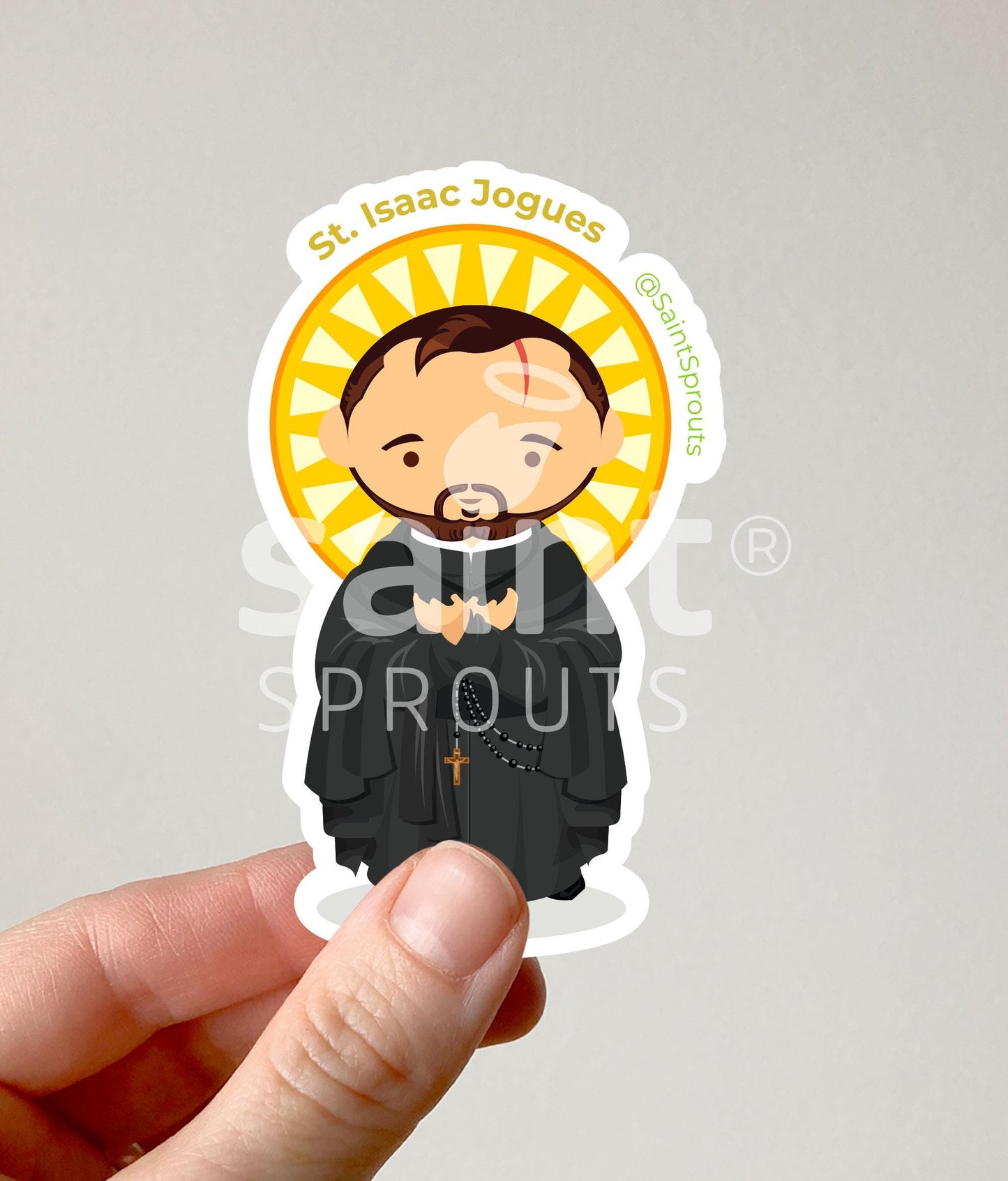 St. Isaac Jogues Catholic Sticker - North American Martyr - Patron of Missionaries
