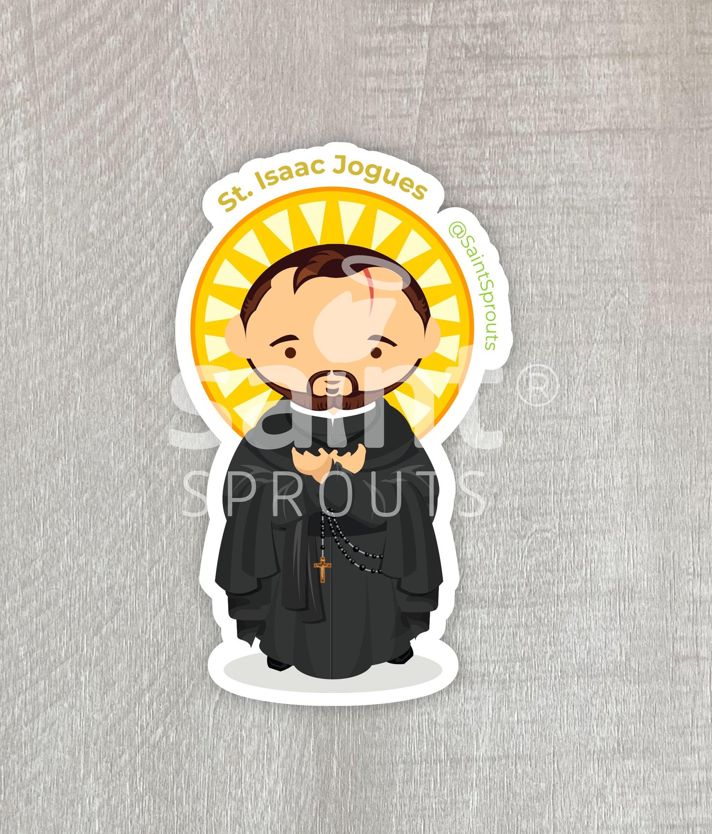 St. Isaac Jogues Catholic Sticker - North American Martyr - Patron of Missionaries