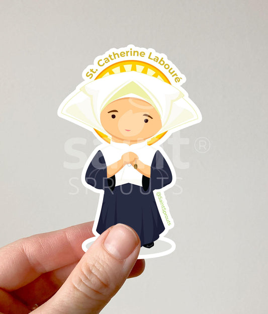 St. Catherine of Laboure Catholic Sticker - Miraculous Medal Saint