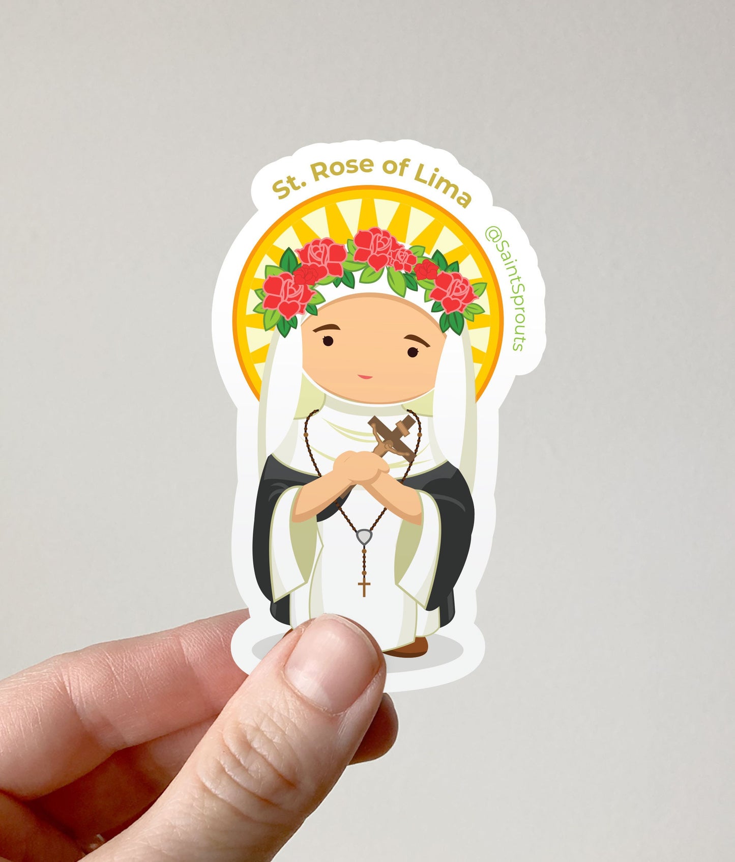 St. Rose of Lima Catholic Magnet – Patron of Gardeners, Florists, and Latin America