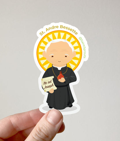 St. André Bessette Catholic Sticker – Patron of the Sick, Caregivers, and the Rejected