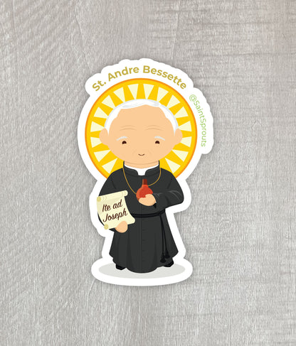 St. André Bessette Catholic Sticker – Patron of the Sick, Caregivers, and the Rejected