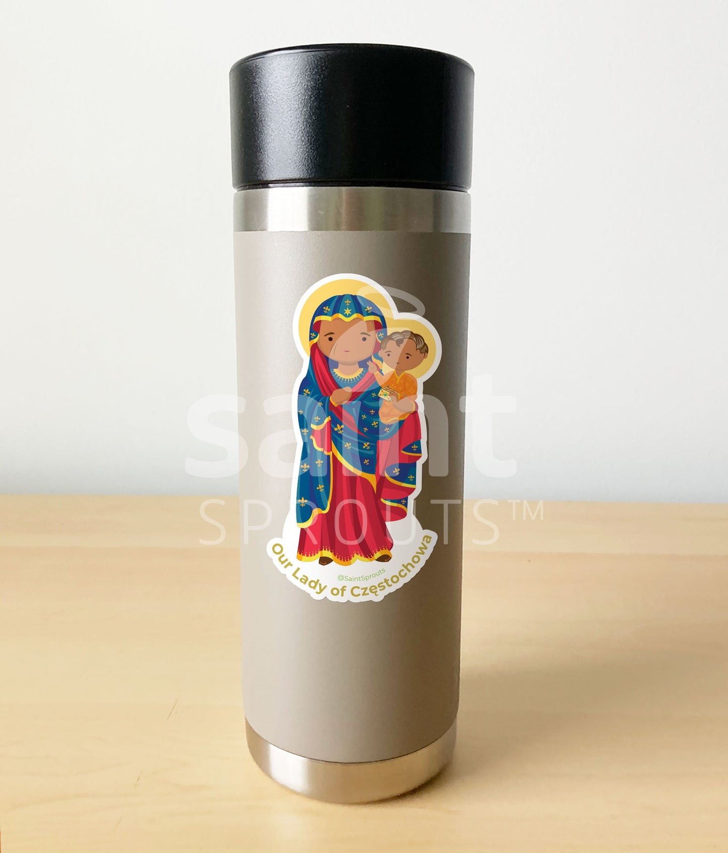 Our Lady of Czestochowa Sticker / Black Madonna Sticker